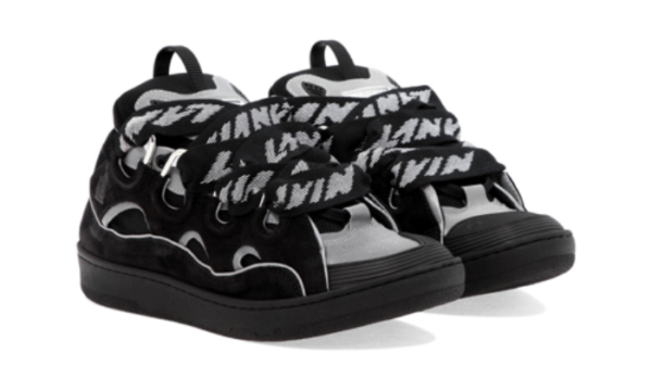 Curb Trainers In Black Leather - immagine 2