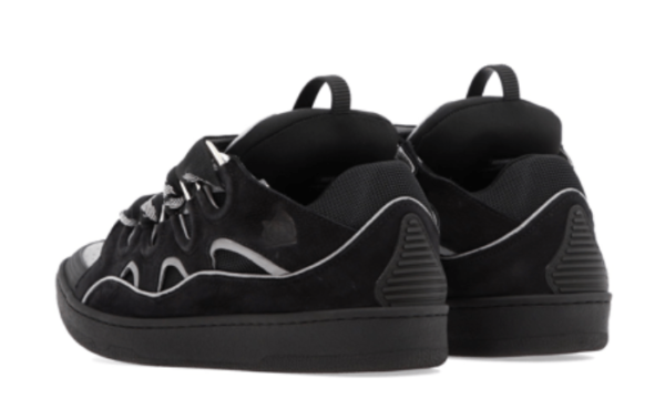 Curb Trainers In Black Leather - immagine 3