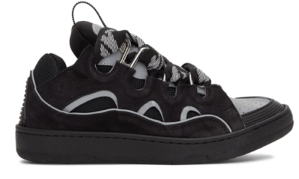 Curb Trainers In Black Leather - immagine 4