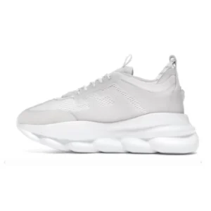 White Mesh Rubber Suede